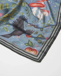 Discount Fable England Catherine Rowe's Into The Woods Square Scarf Teal