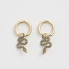 Hot Fable England Celestial Snake Huggie Earrings