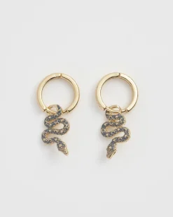 Hot Fable England Celestial Snake Huggie Earrings