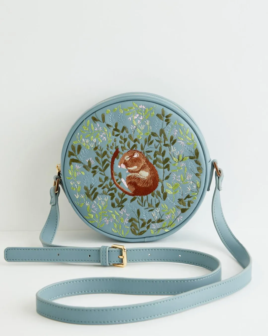 Online Fable England Chloe Circle Bag Embroidered Dormouse Blue