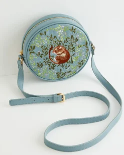 Online Fable England Chloe Circle Bag Embroidered Dormouse Blue