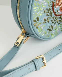 Online Fable England Chloe Circle Bag Embroidered Dormouse Blue