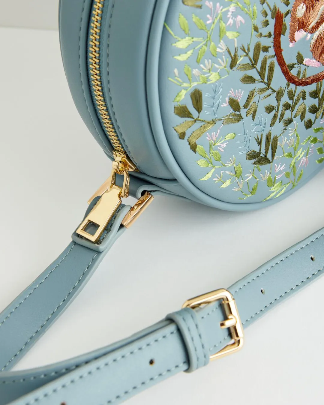 Online Fable England Chloe Circle Bag Embroidered Dormouse Blue