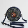 Best Fable England Chloe Giordani Dormouse Embroidered Round Saddle Bag - Navy