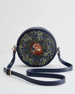 Best Fable England Chloe Giordani Dormouse Embroidered Round Saddle Bag - Navy