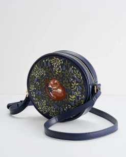 Best Fable England Chloe Giordani Dormouse Embroidered Round Saddle Bag - Navy