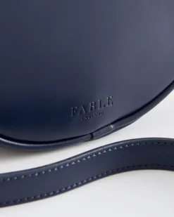 Best Fable England Chloe Giordani Dormouse Embroidered Round Saddle Bag - Navy
