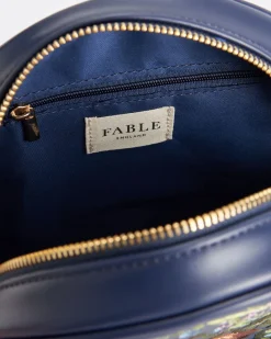 Best Fable England Chloe Giordani Dormouse Embroidered Round Saddle Bag - Navy