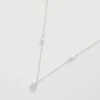 Fashion Fable England Cobweb & Pearl Necklace Silver