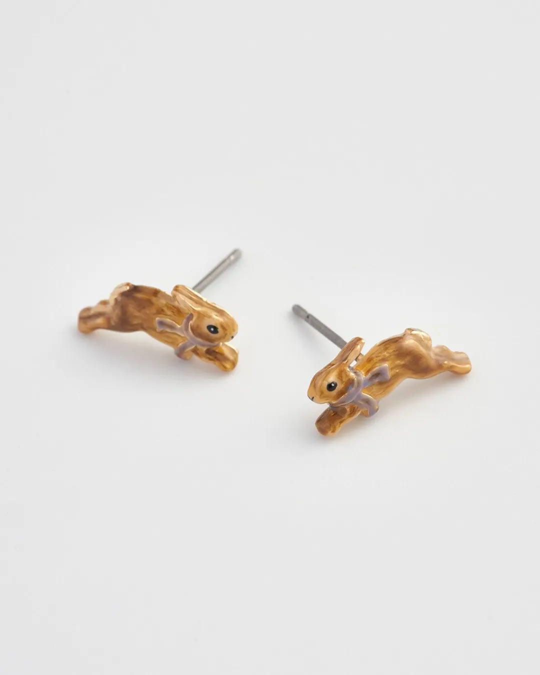 New Fable England Cozy Bunny Stud Earrings