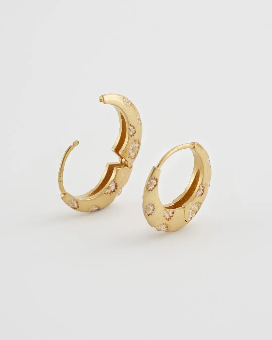 Clearance Fable England Daisy Hoop Earrings