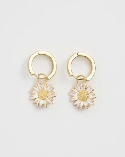 Fashion Fable England Daisy Huggie Earrings