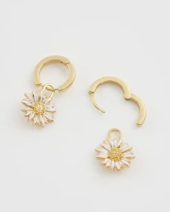 Fashion Fable England Daisy Huggie Earrings