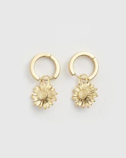 Fashion Fable England Daisy Huggie Earrings