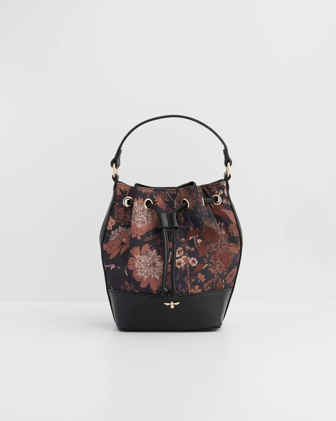 Clearance Fable England Deco Bloom Black Bucket Purse