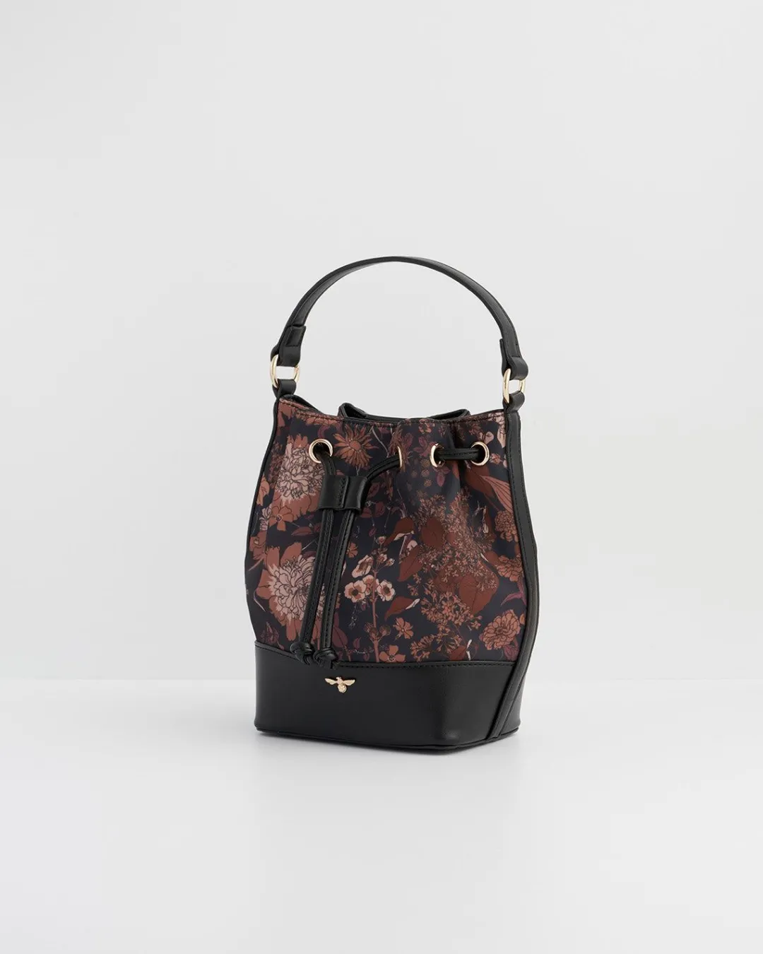 Clearance Fable England Deco Bloom Black Bucket Purse
