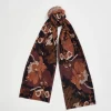 Hot Fable England Deco Bloom Black Velvet Scarf