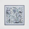 Discount Fable England Deco Bloom Blue Square Scarf