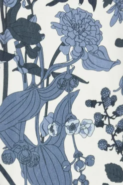 Outlet Fable England Deco Bloom Blue Velvet Scarf