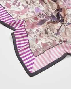 Sale Fable England Deco Bloom Large Square Scarf