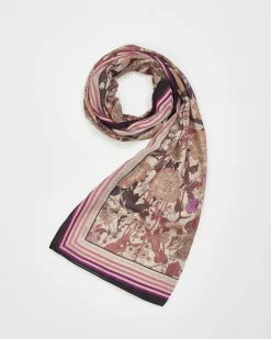Online Fable England Deco Bloom Pink Midweight Scarf