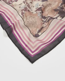 Online Fable England Deco Bloom Pink Midweight Scarf