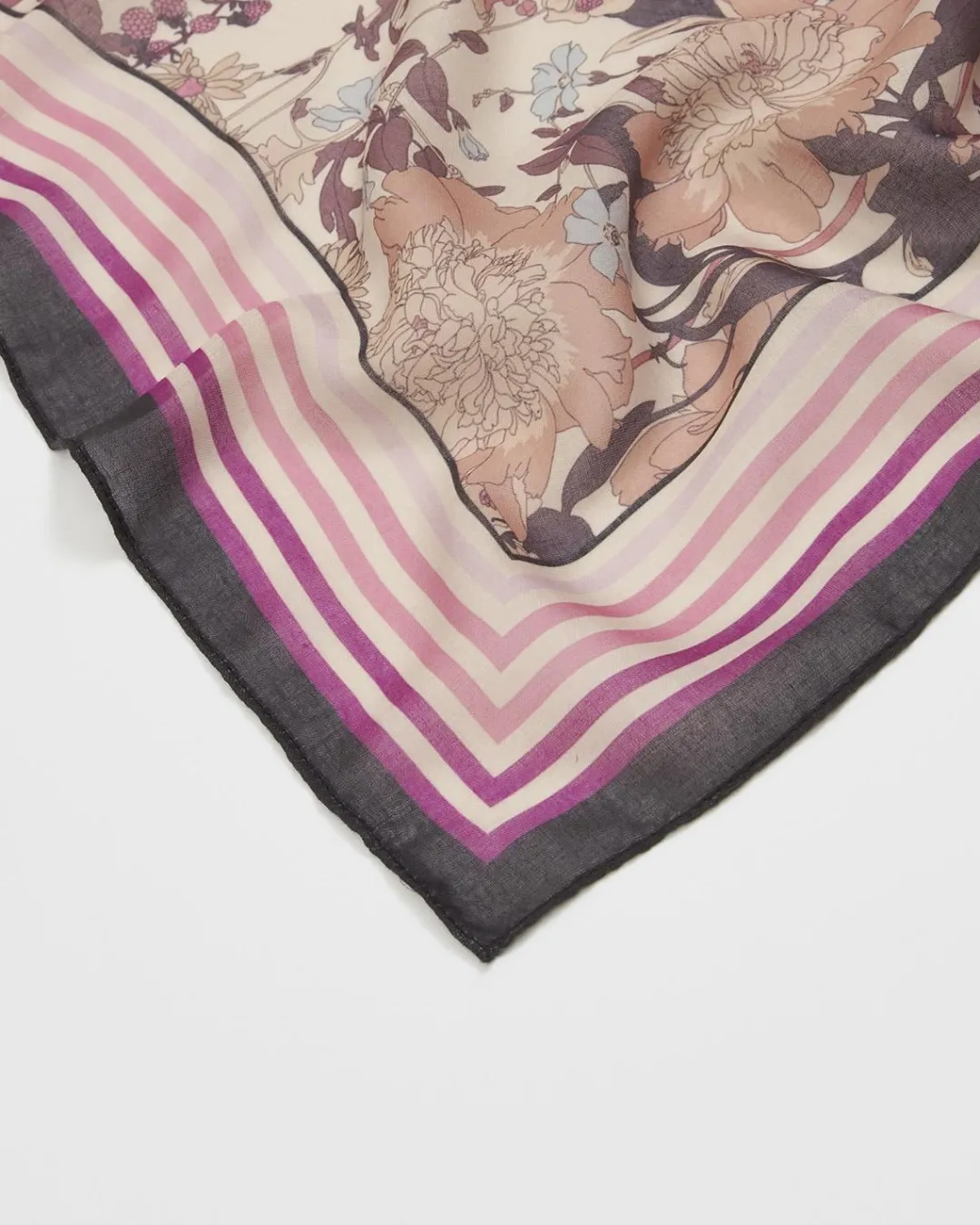 Online Fable England Deco Bloom Pink Midweight Scarf