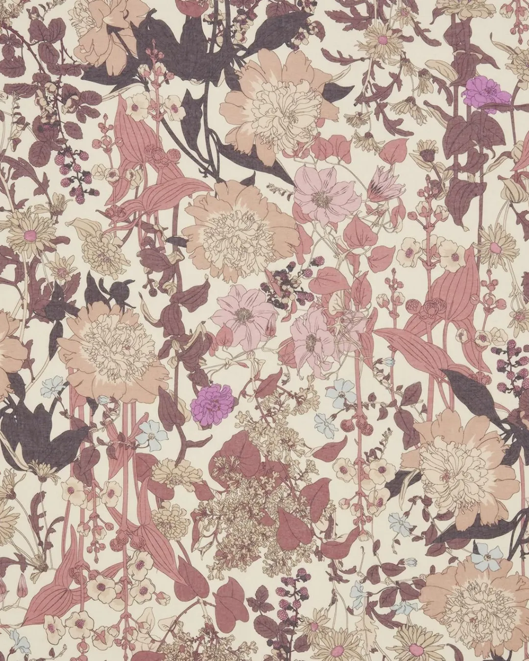 Online Fable England Deco Bloom Pink Midweight Scarf