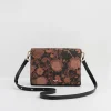 Fashion Fable England Deco Blooms Black Foldover Purse