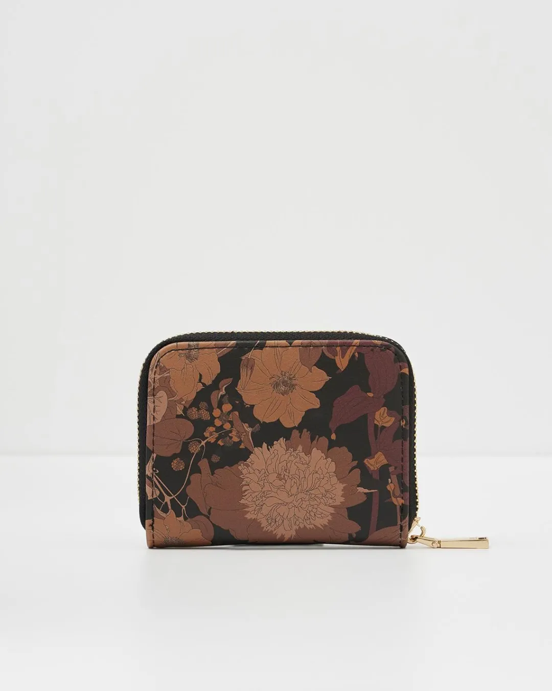 Online Fable England Deco Blooms Black Small Zip Wallet