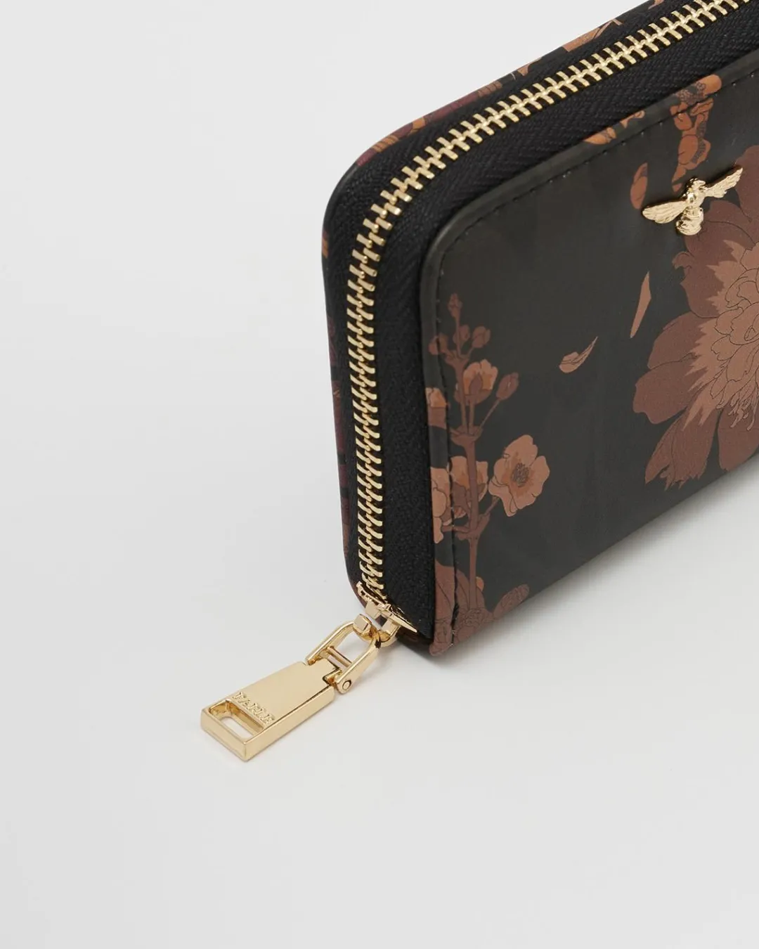 Online Fable England Deco Blooms Black Small Zip Wallet