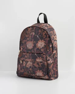 Hot Fable England Deco Blooms Large Black Backpack