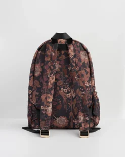 Hot Fable England Deco Blooms Large Black Backpack
