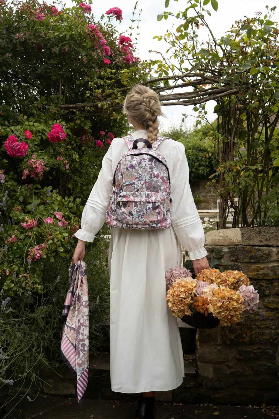 Clearance Fable England Deco Blooms Large Blackberry Backpack