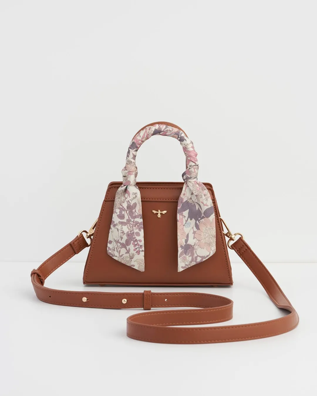 Fashion Fable England Deco Blooms Mini Tan Tote