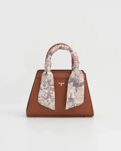 Fashion Fable England Deco Blooms Mini Tan Tote