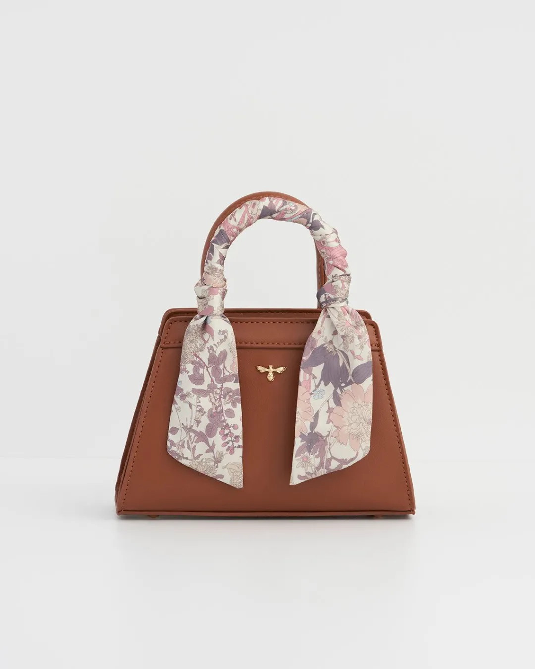 Fashion Fable England Deco Blooms Mini Tan Tote