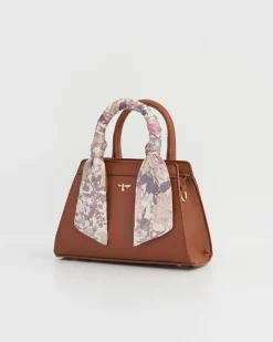 Fashion Fable England Deco Blooms Mini Tan Tote