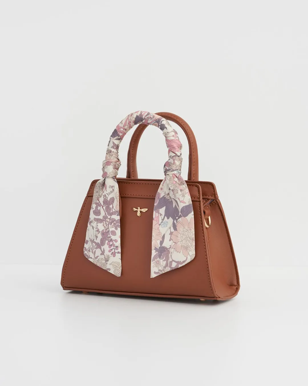 Fashion Fable England Deco Blooms Mini Tan Tote