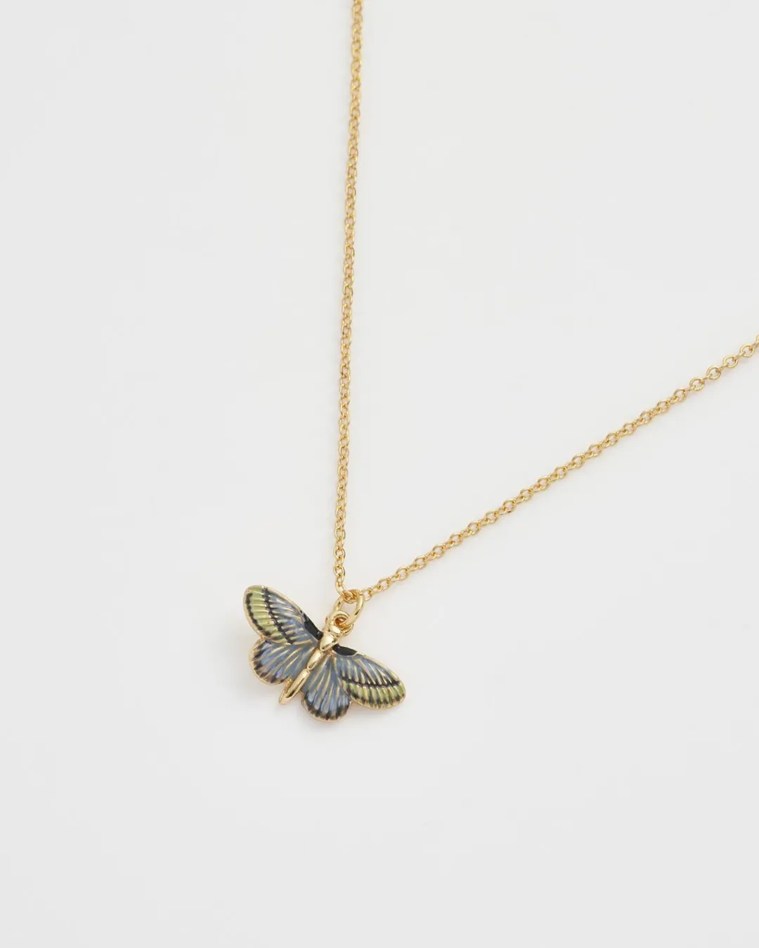 Online Fable England Deco Butterfly Blue Necklace