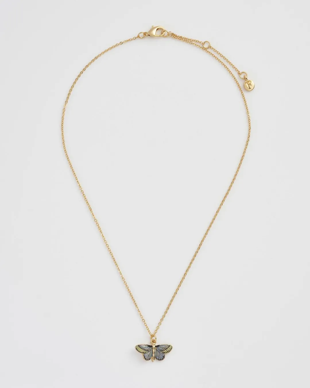 Online Fable England Deco Butterfly Blue Necklace