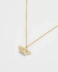 Online Fable England Deco Butterfly Blue Necklace