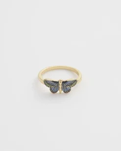Sale Fable England Deco Butterfly Blue Ring