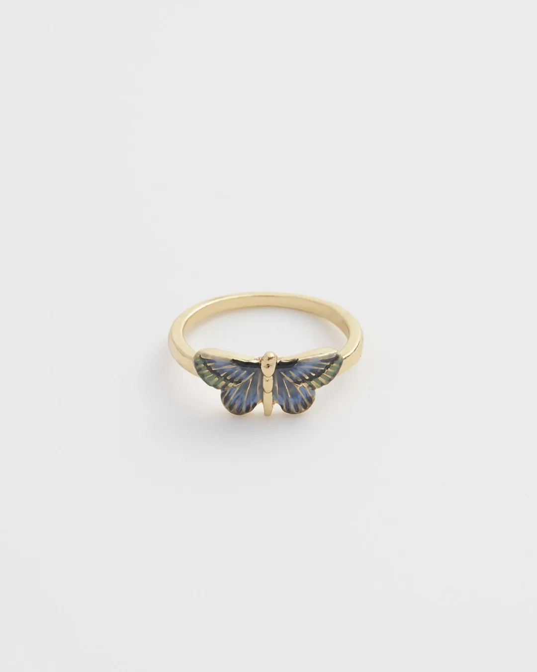 Sale Fable England Deco Butterfly Blue Ring