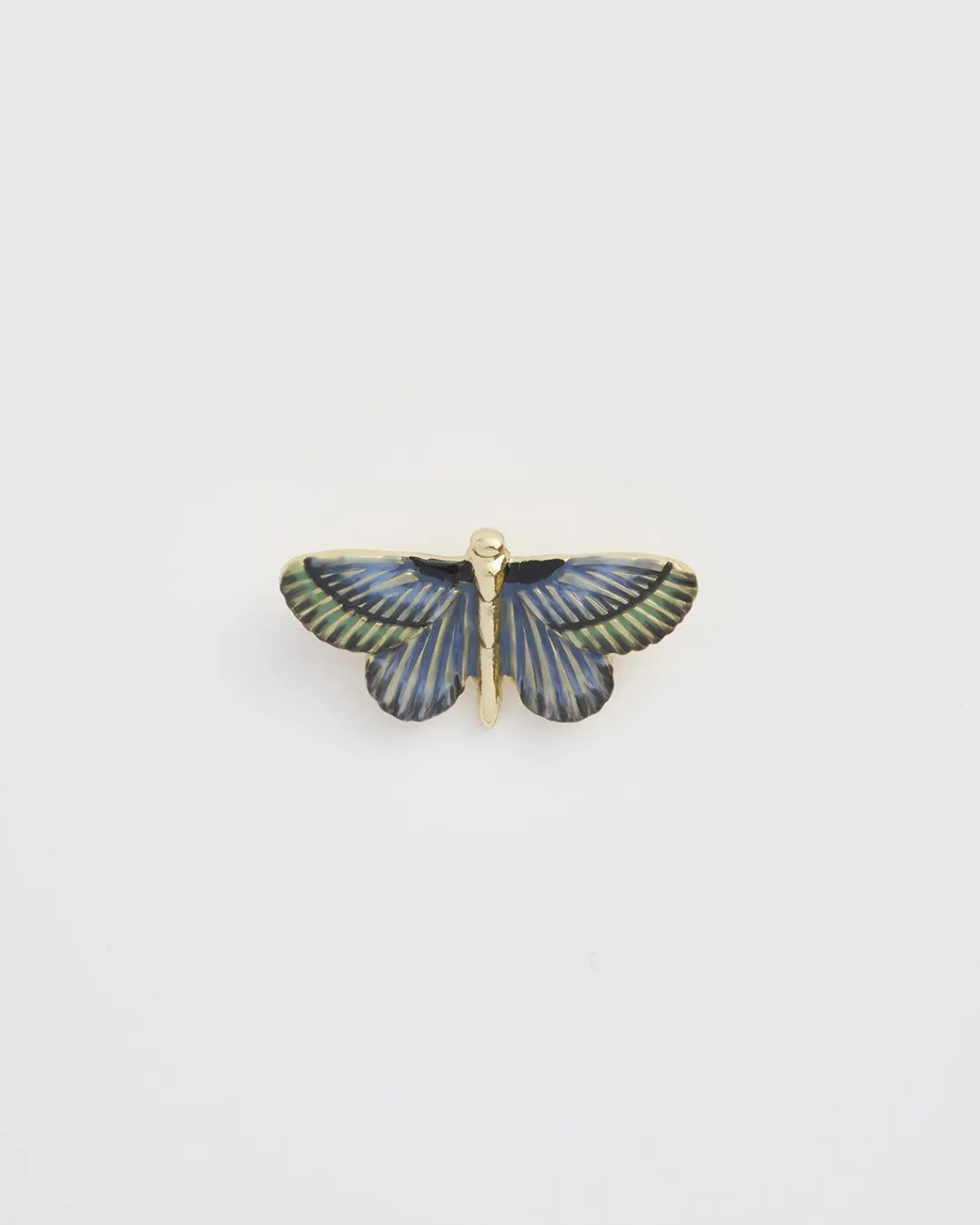 Hot Fable England Deco Butterfly Brooch Blue