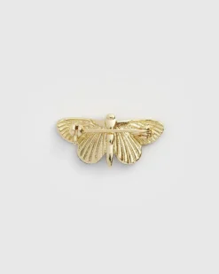 Hot Fable England Deco Butterfly Brooch Blue