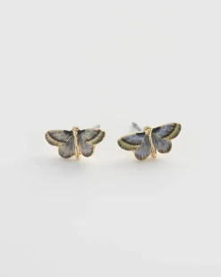 Online Fable England Deco Butterfly Stud Earrings
