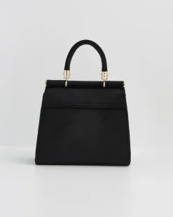 Discount Fable England Deer & Moon Embroidered Black Velvet Tote