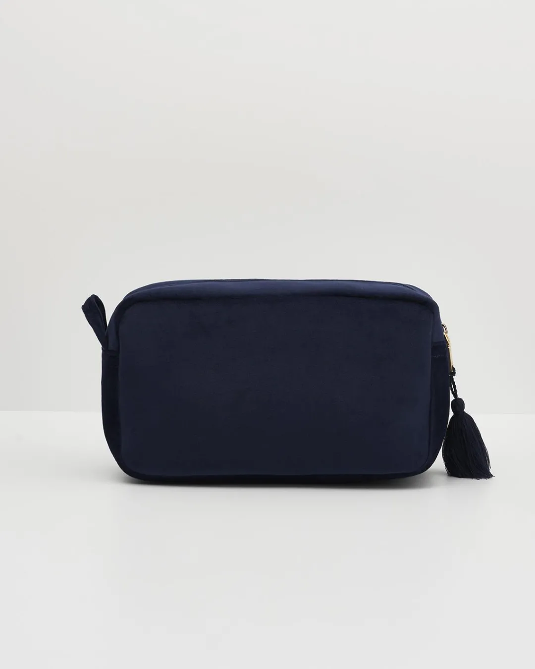 Online Fable England Deer & Moon Embroidered Pouch Blueberry Velvet
