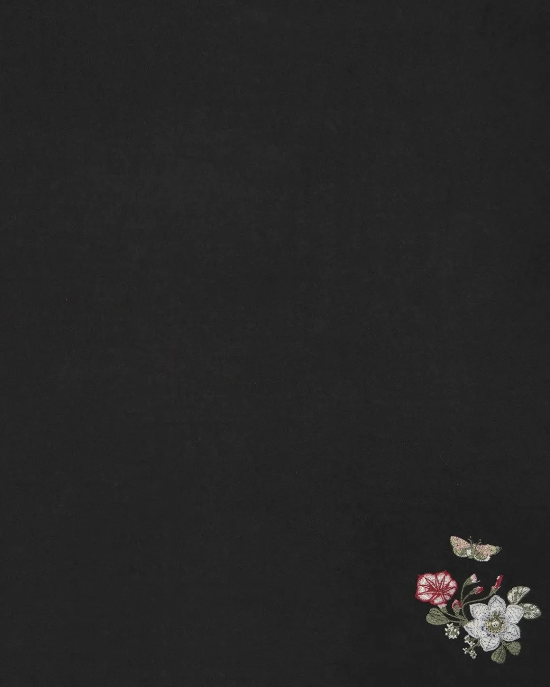Discount Fable England Ditsy Embroidered Pashmina Black Scarf